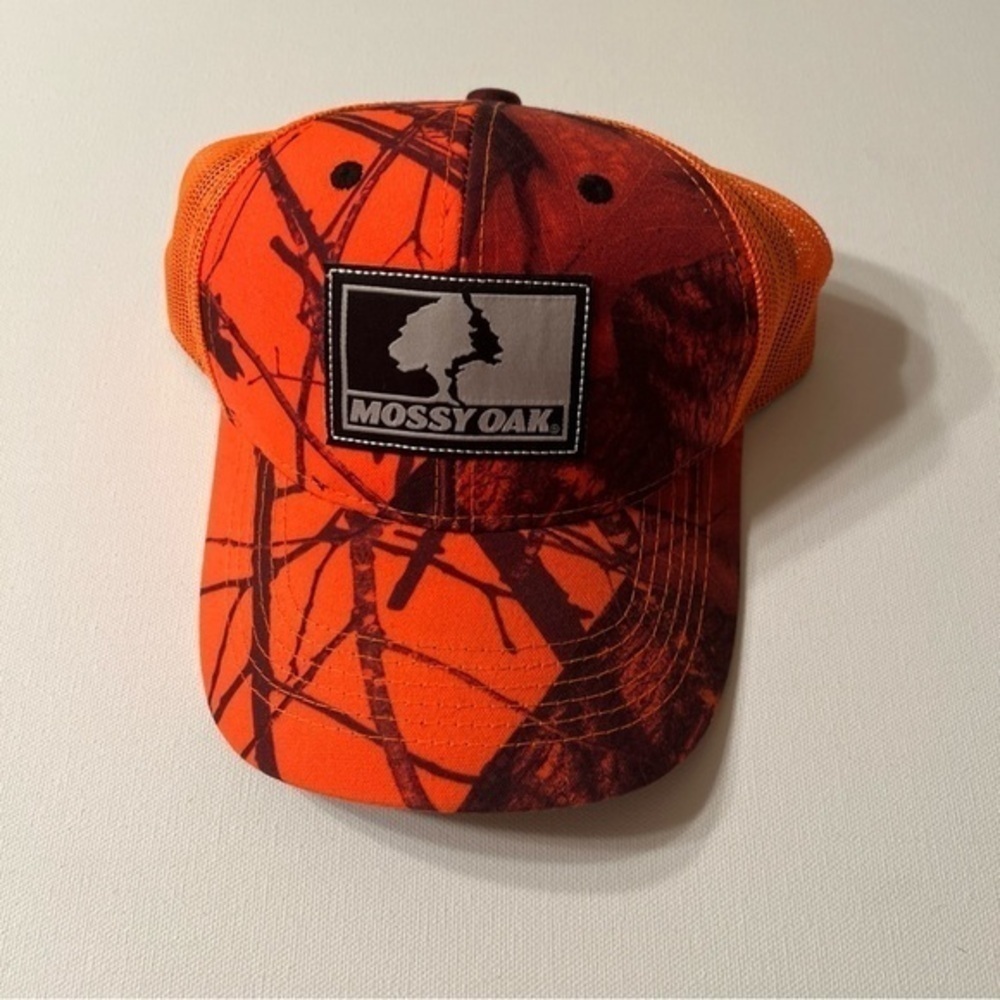 NWOT Mossy Oak Orange Mesh Hunting Hat!! (C5)